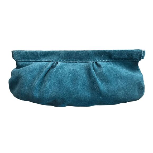 Steve Madden Clutch Bag Pleated Suede Leather - Picture 2 of 5